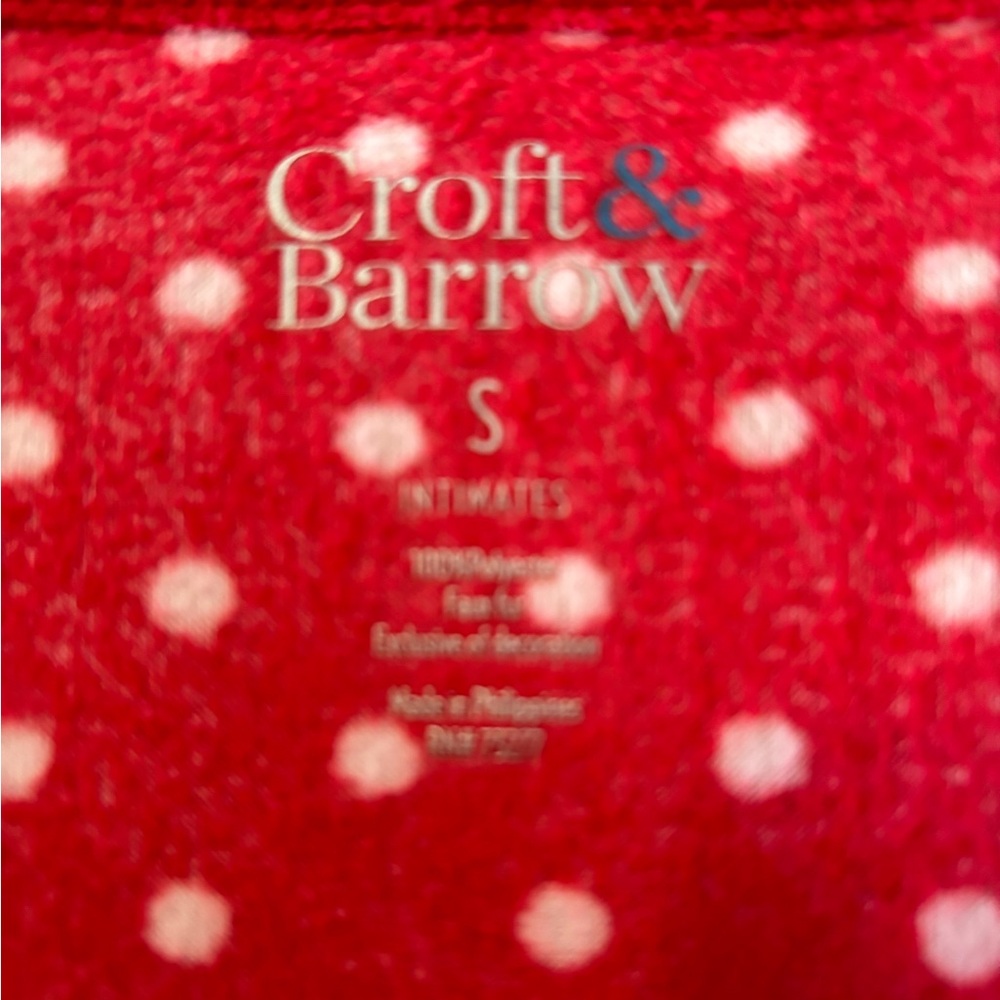 EUC Croft & Barrow Cozy Fire Red Nightshirt Small - Picture 4 of 6